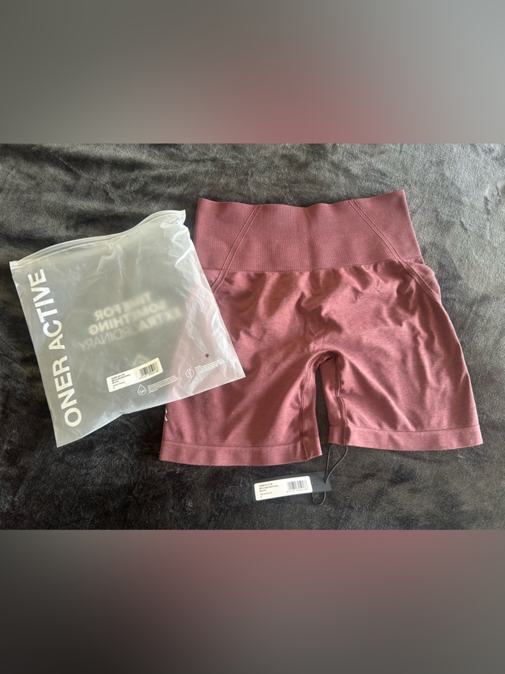 Oner Active Velvet Mocha Effortless Shorts Size Small NWT